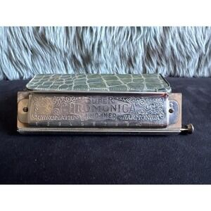 VTG The Super Chromonica Harmonica M. Honher W/Case Germany‎ Folk Music
